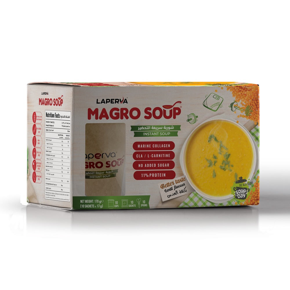 Laperva Magro Soup, 10 sachets, 170 gm, Marine Collagen, CLA & L-Carnitine