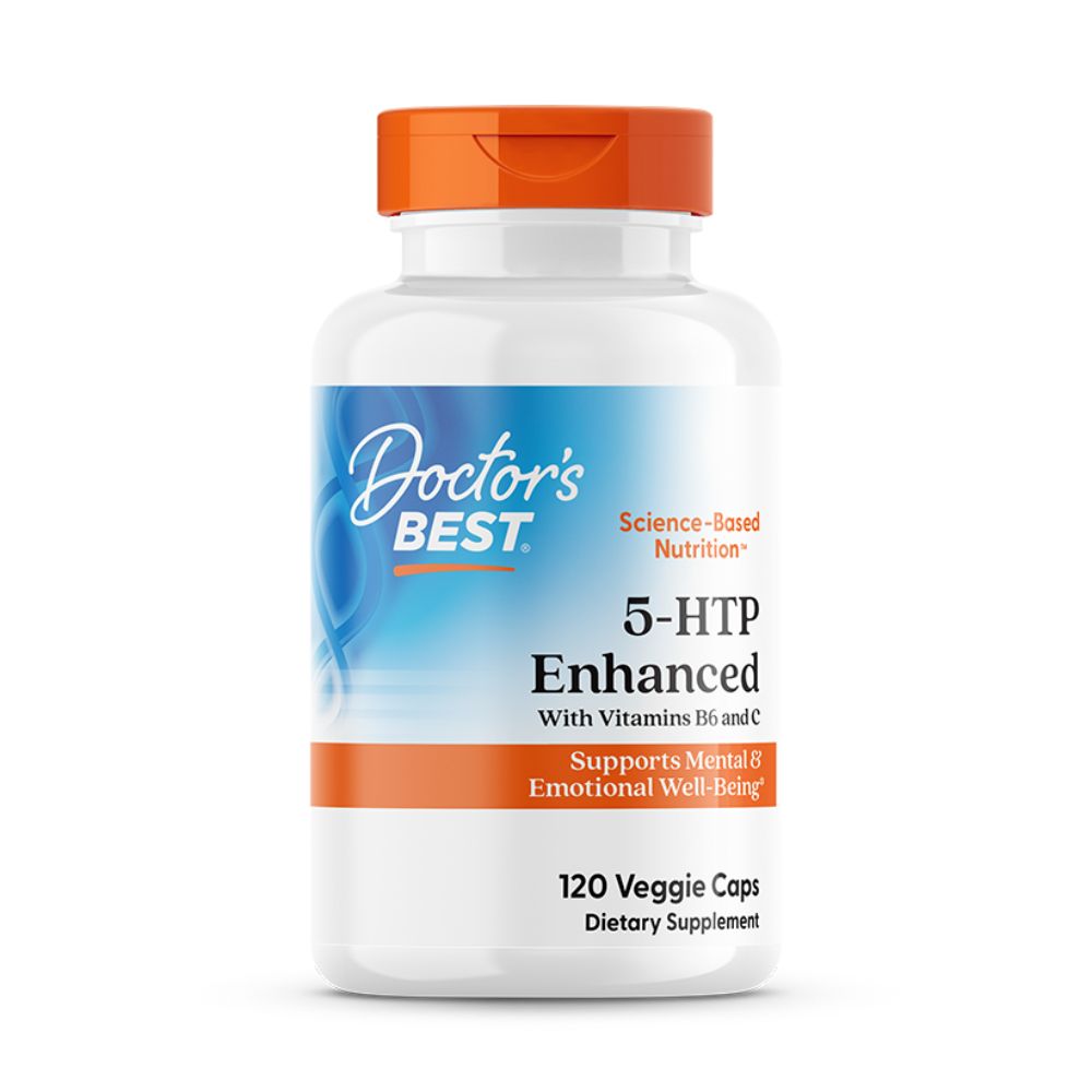 Doctor's Best 5-HTP Enhanced With Vitamins B6 & C, 120 Veggie Capsules