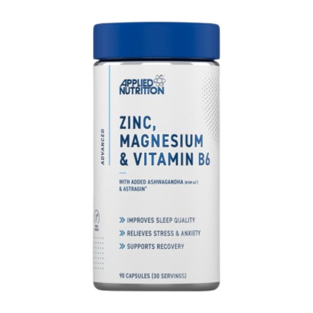 Applied Nutrition ZMA, 90 Capsules, Zinc contributes to the maintenance of normal Testosterone levels in the blood.