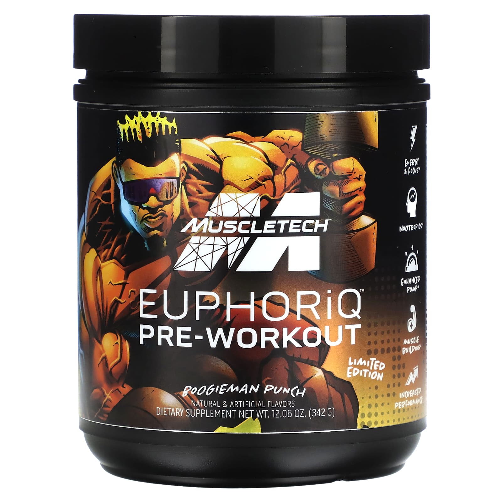 Muscletech Euphoriq Pre Workout, 20, Ultra Clean Nootropic Energy