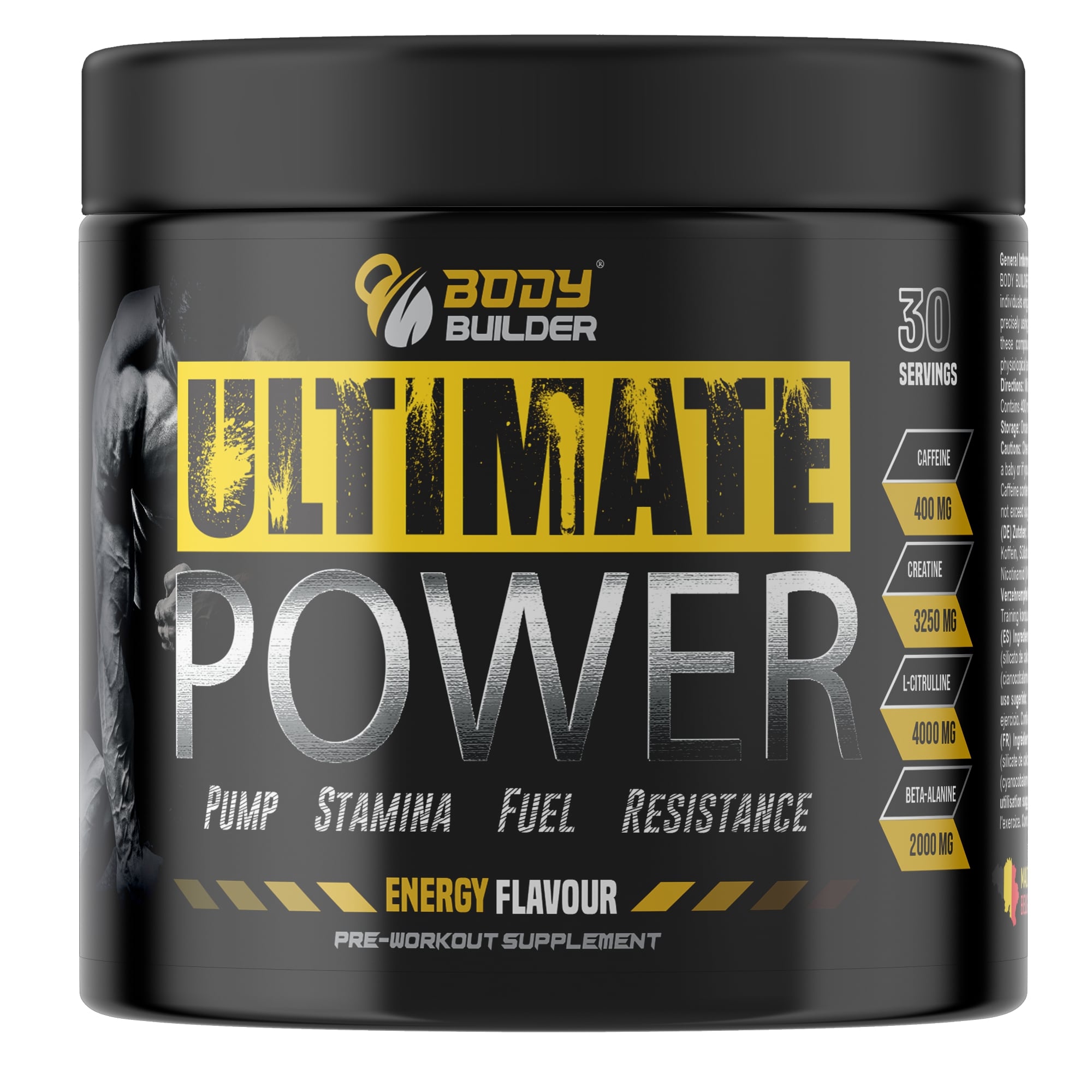 Body Builder Ultimate Power, Energy Flavour, 30, Ultimate Power Formula