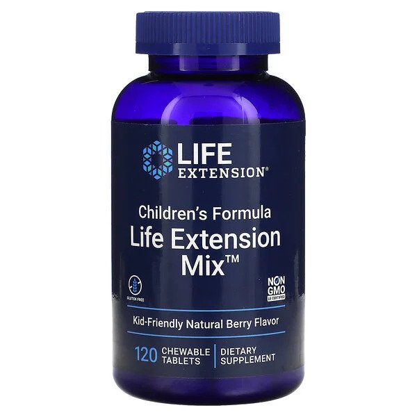 Life Extension Children Formula Mix, 120 Chewable Tablets, Berry, Supporting healthy growth