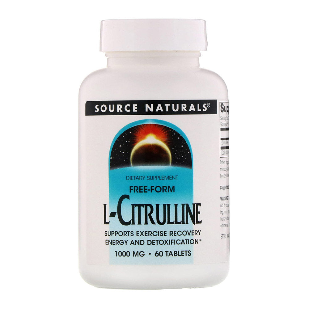 Source Naturals L-Citrulline, 60 Tablets, 1000 mg, Supports Exercise Recovery