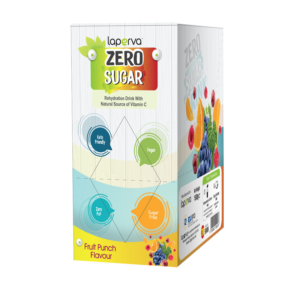 Laperva Zero Sugar Drink, Fruit Punch, 15 Sachets, Low Calories, Artificial Colour Free
