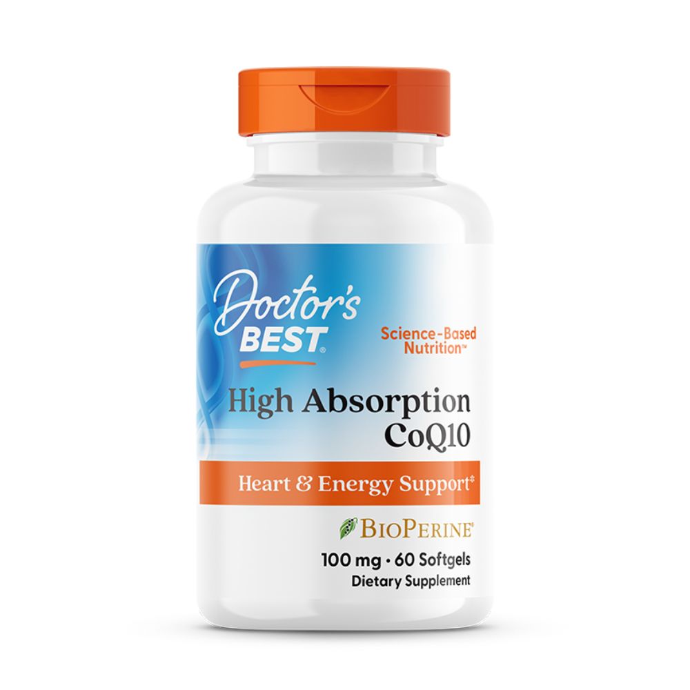 Doctor's Best High Absorption Coq10, 100 mg, 60 Softgels, Important for the Creation of Energy