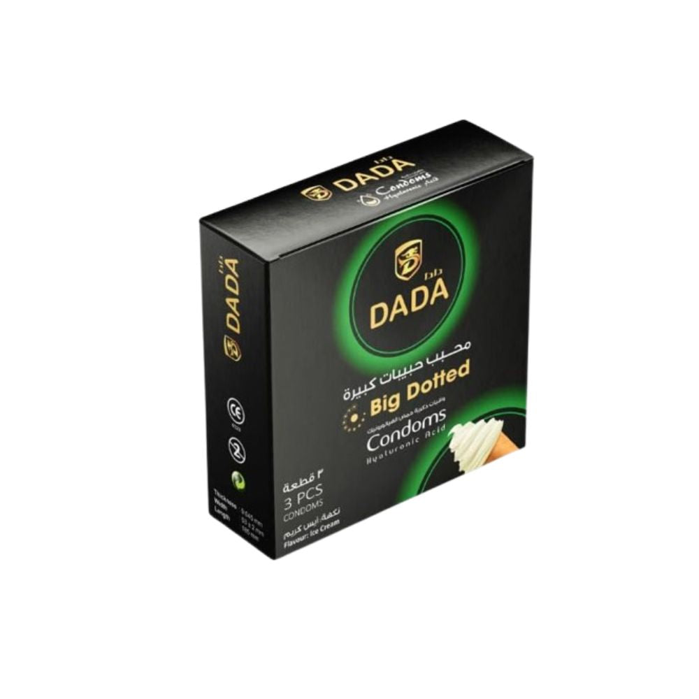 Dada Big Dotted Ice Cream Condoms, Pack of 3 Pcs, High-Quality Material