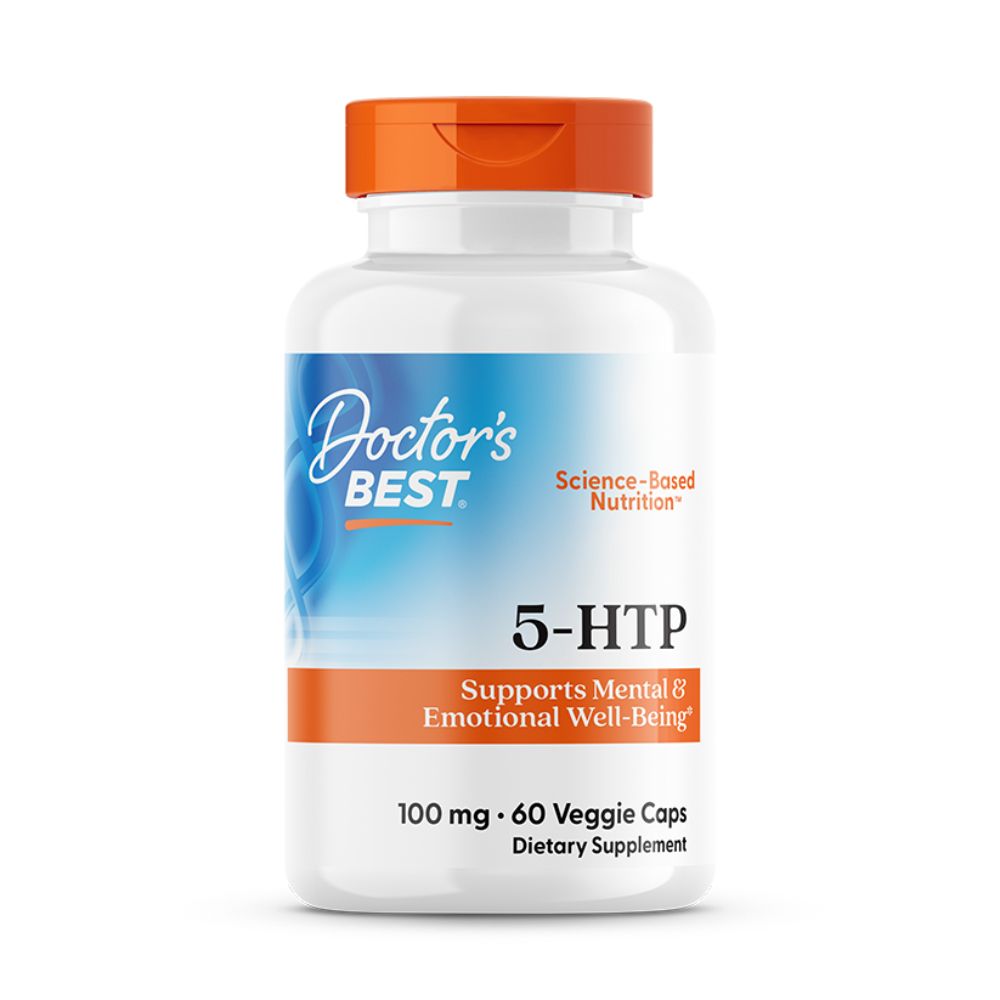 Doctor's Best 5-HTP, 60 Veggie Capsules, 100 mg, Supports Mental and Emotional Well-being