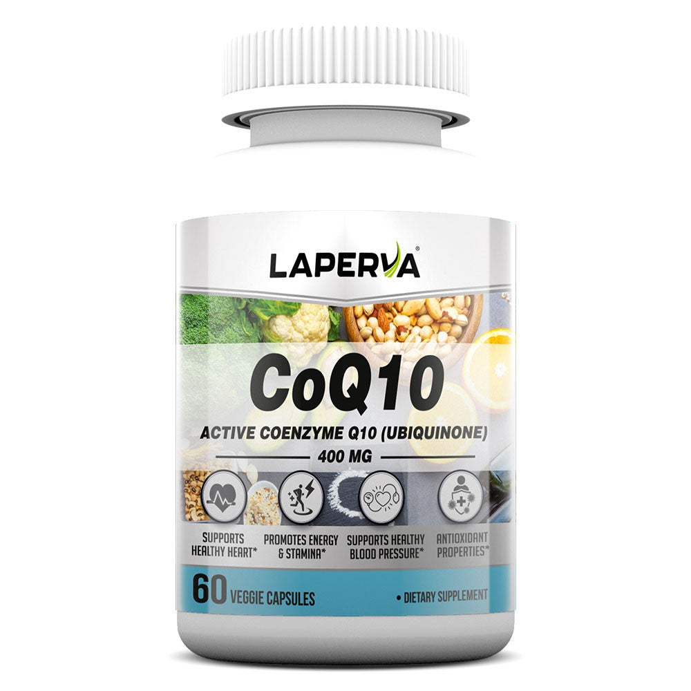Laperva CoQ10, 60 Veggie Capsules, 400 mg, Heart Health Support, Diabetes Patients Support