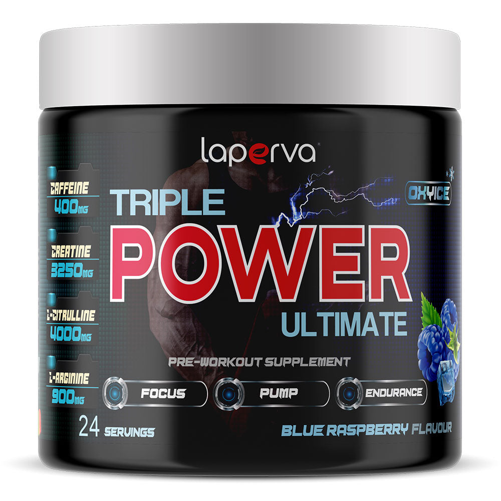 Laperva Triple Power Ultimate OXYICE, Blue Raspberry, 24, Boosts Oxygen Levels in Muscles