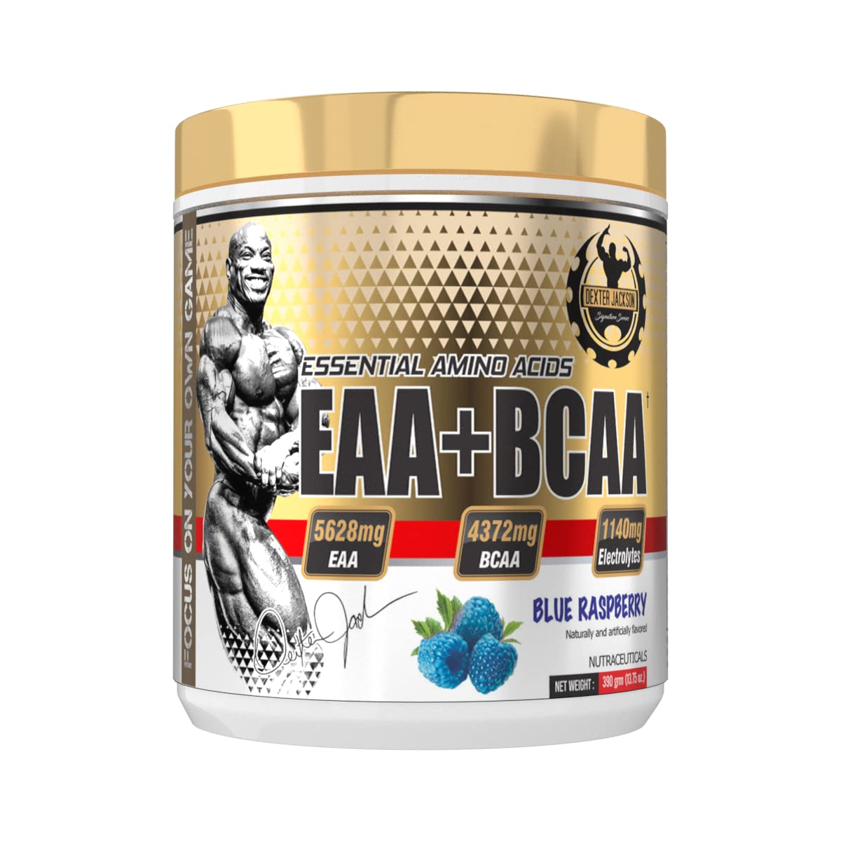 Dexter Jackson EAA + BCAA, Blue Raspberry, 30, Support Muscle Growth, Recovery, & Endurance