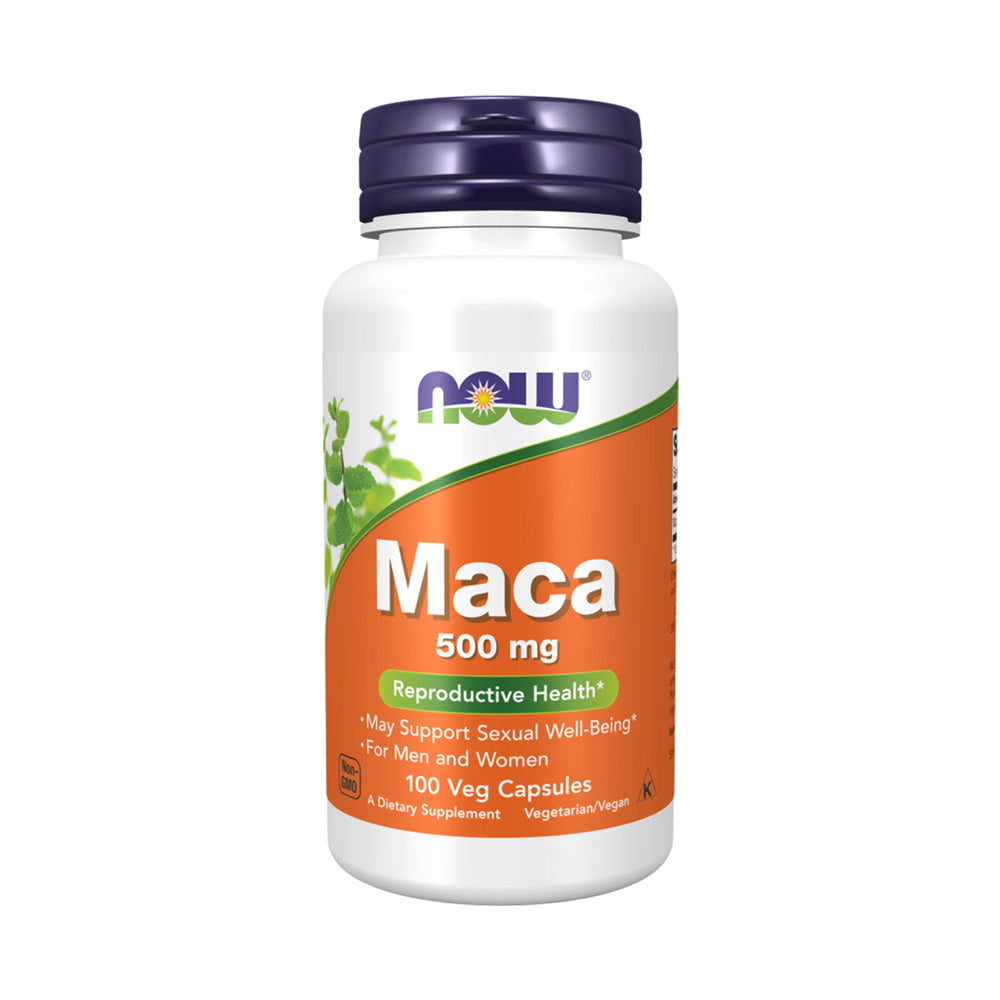 Now Maca, 100 Veggie Capsules, 500 mg, Healthy Sexual Activity, Supports Fertility
