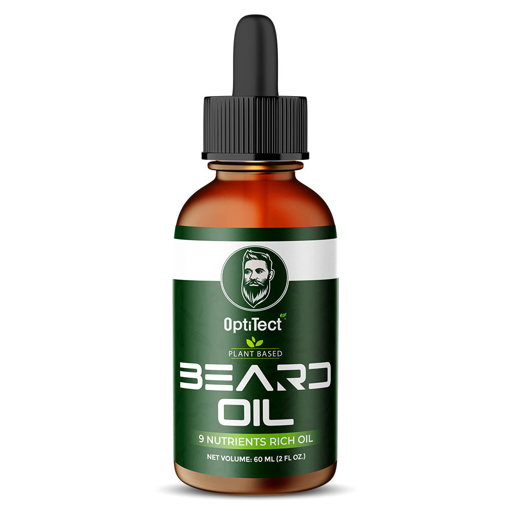 Optitect Plant Based Beard Oil, 60 ML, Promotes Healthy Beard Growth., Nourishes Follicles Effectively.