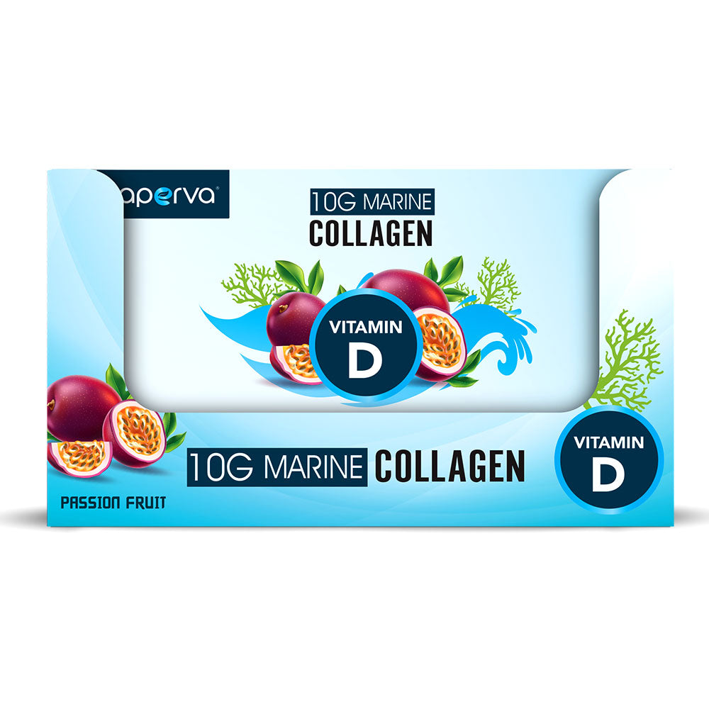 Laperva Collagen, Passion Fruit, Box of 12 Shots, Support The Joints, 10 Grams Of Marine Collagen