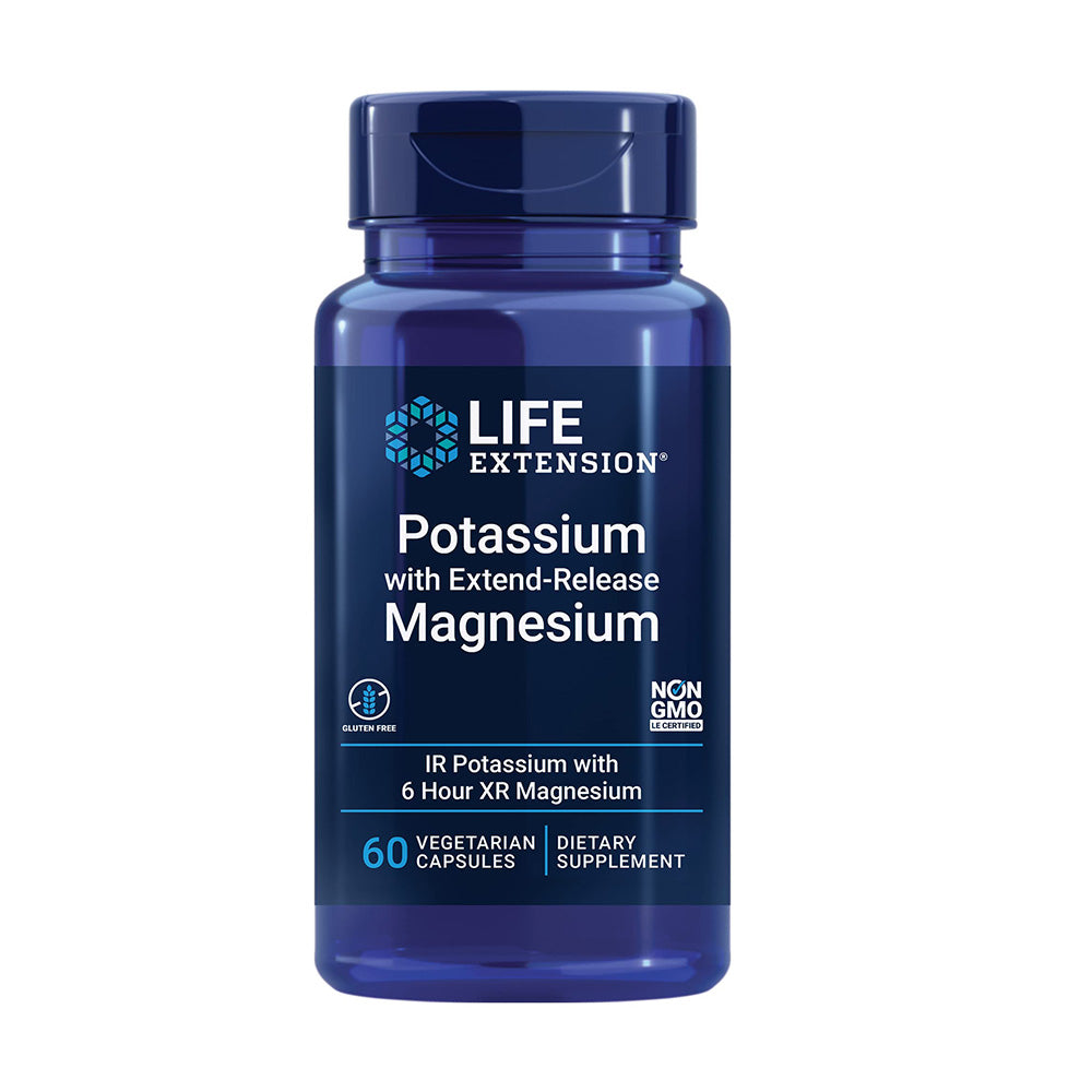 Life Extension Potassium with Extend-Release Magnesium, 60 Veggie Capsules