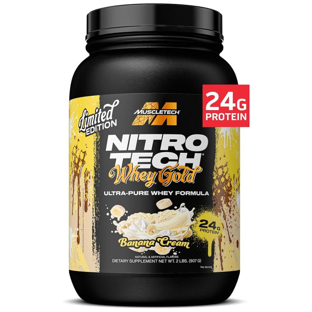 Muscletech Nitro Tech Whey Gold, 2 LB, Build more Strength and Muscle