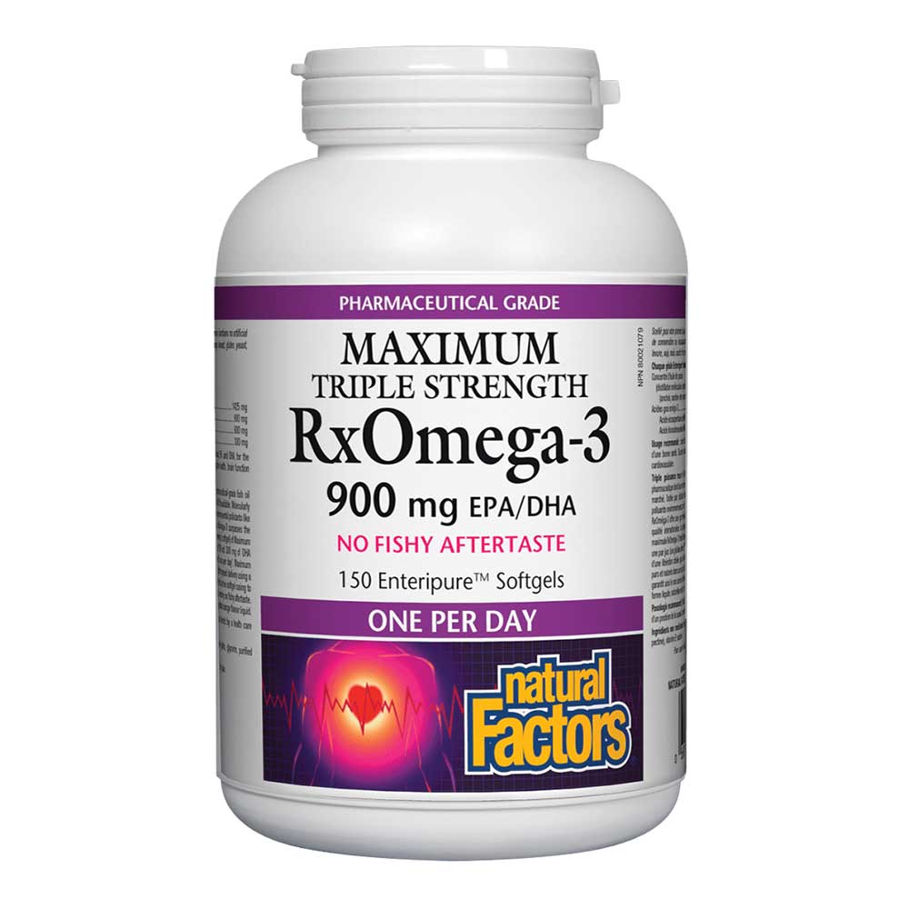 Natural Factors Rx Omega-3, 900 mg, 150 Softgels, Immune System Support