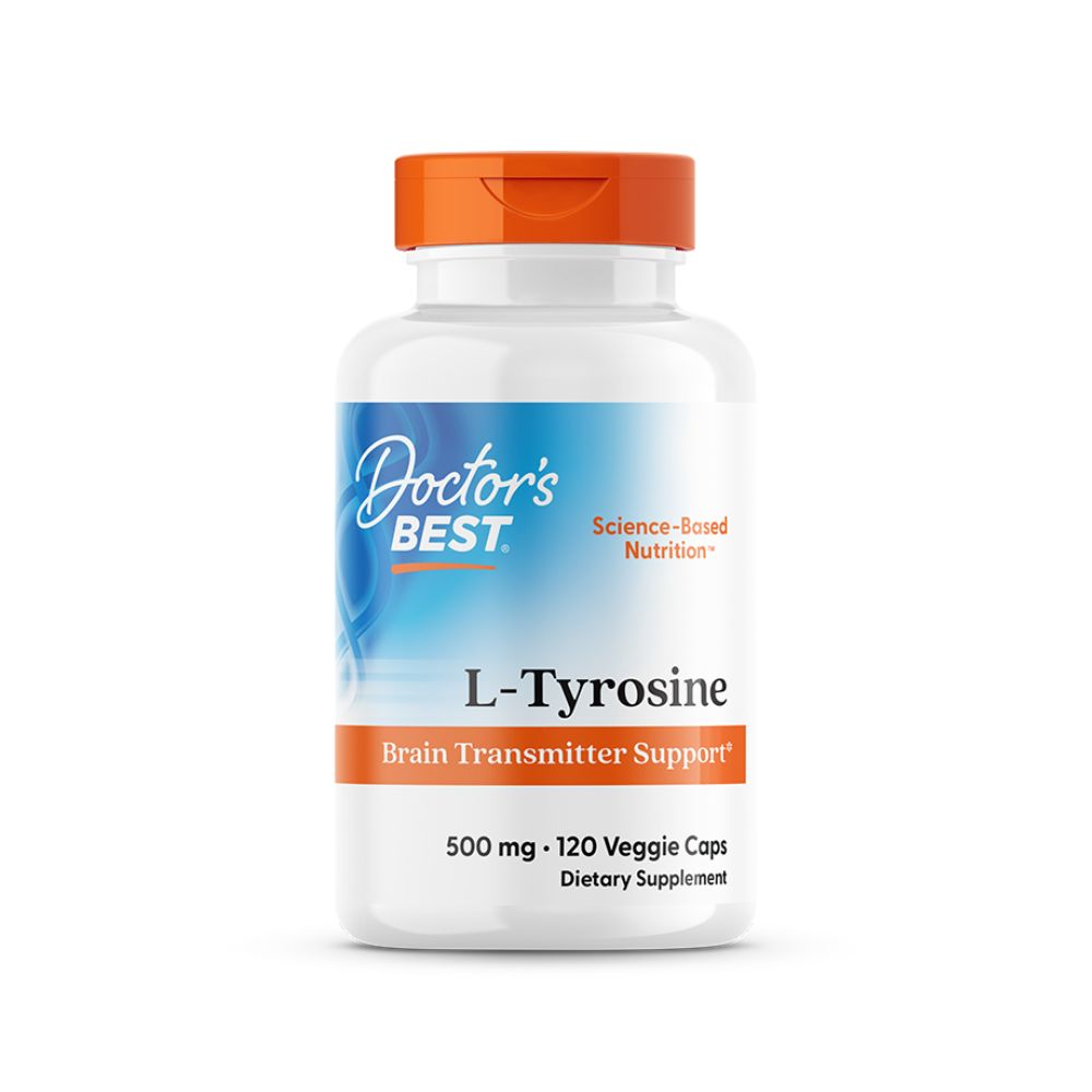 Doctor's Best L-Tyrosine, 120 Veggie Tablets, 500 mg, Support Brain Function