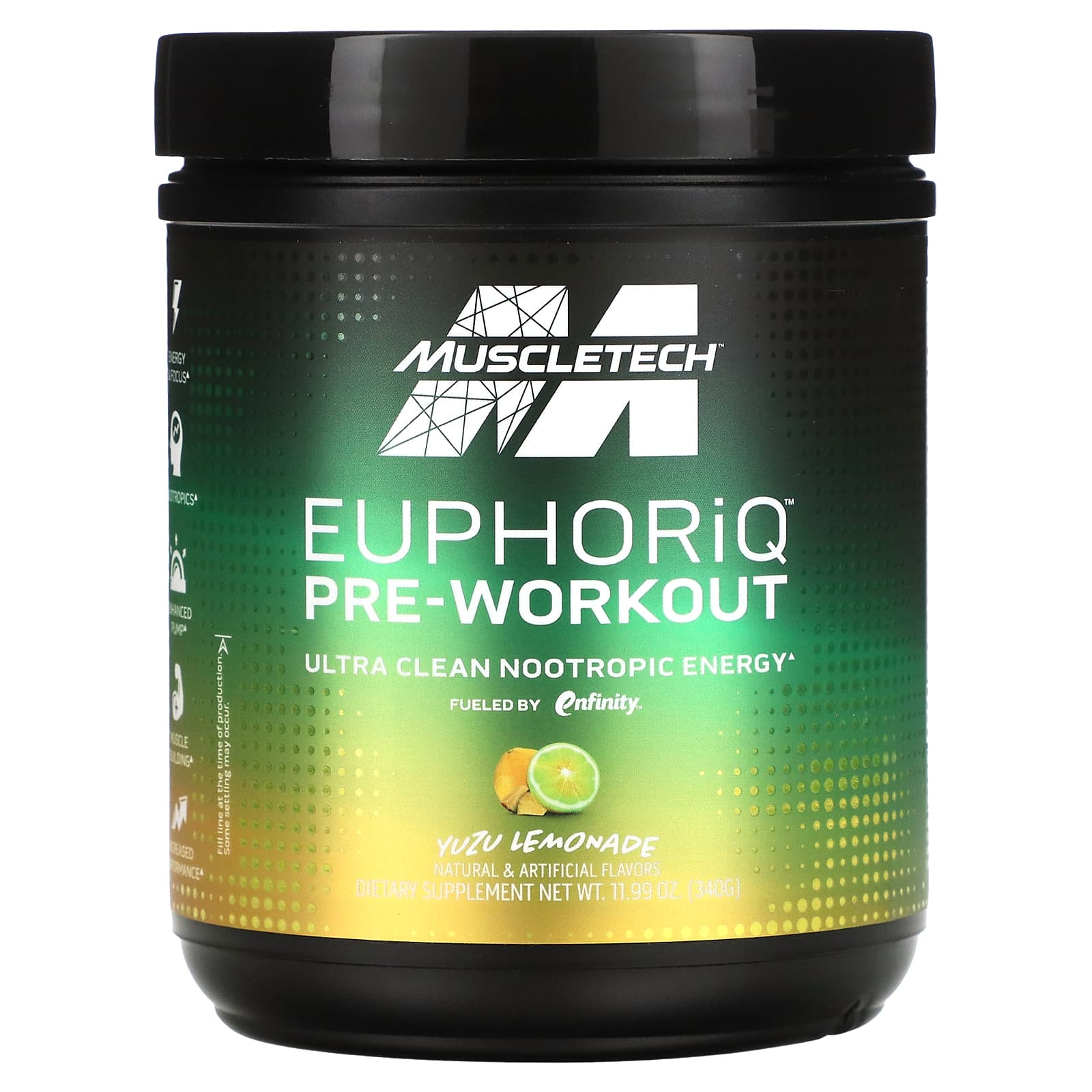 Muscletech Euphoriq Pre Workout, 20, Ultra Clean Nootropic Energy