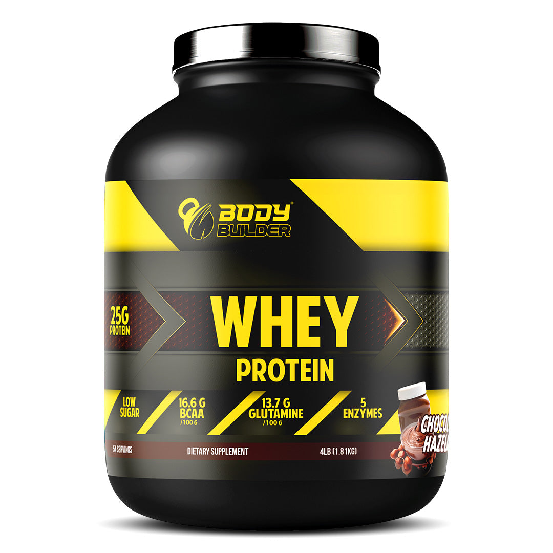 Body Builder Whey Protein,4 LB, 25 g of Whey Protein Per 1 Scoop