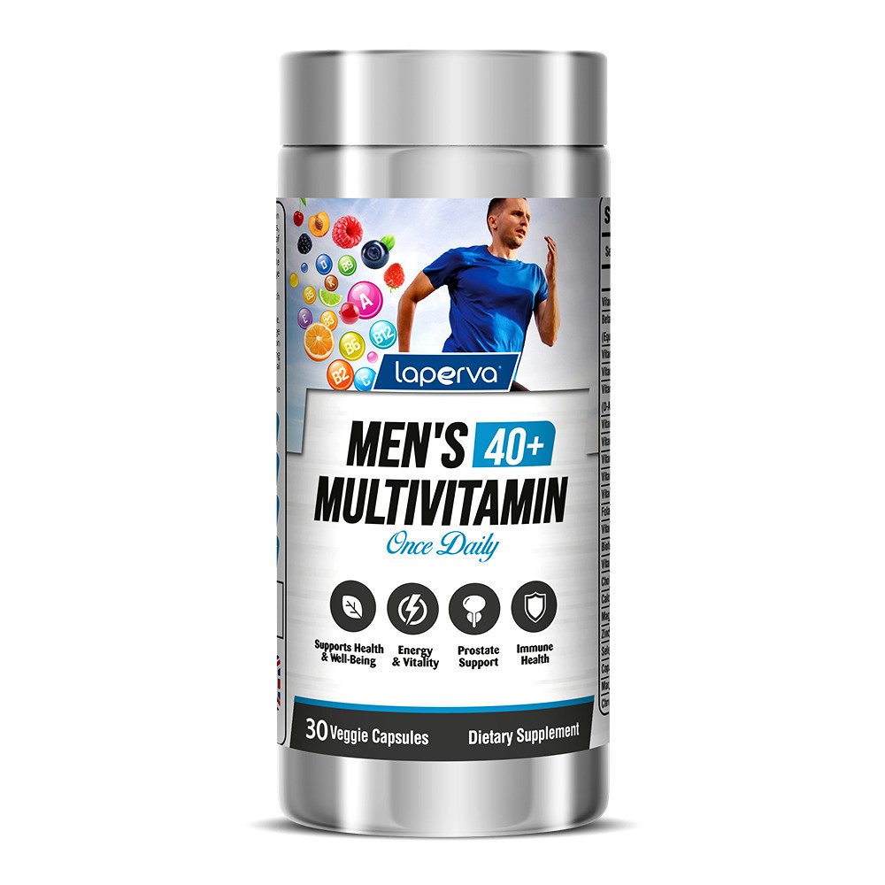 Laperva Men's +40 Multivitamin, 30 Veggie Capsules, Renews Energy& Vitality