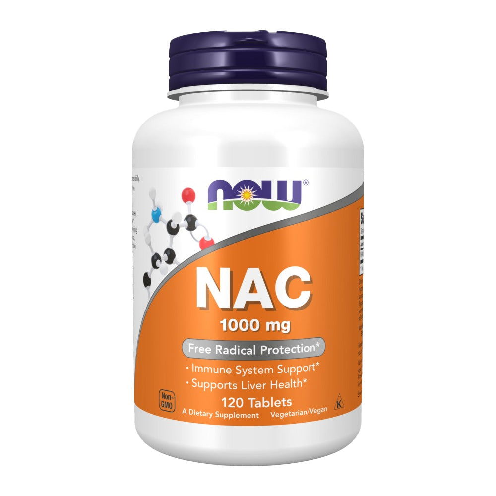 Now NAC, 120 Tablets, 1000 mg, With Selenium & Molybdenum, Maintains Cellular Health
