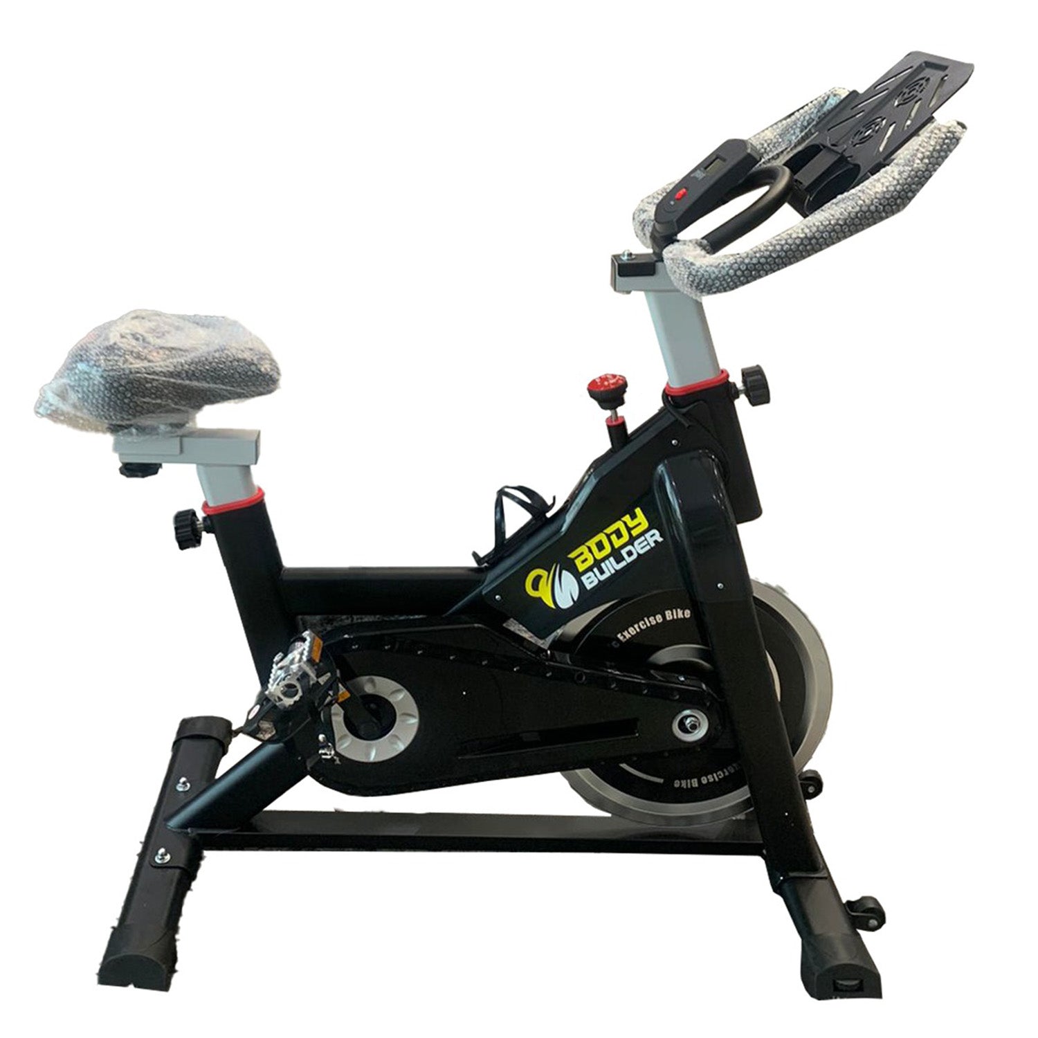 Body Builder Spin Bike, Black & Yellow, 1 Piece, Strengthen Heart Muscle
