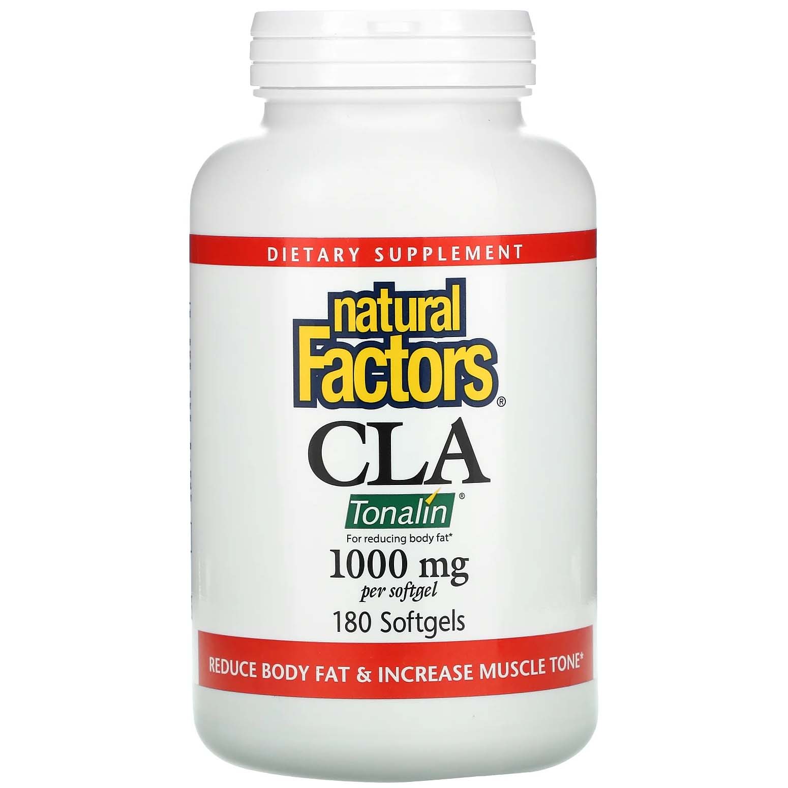 Natural Factors Tonalin Cla, 1000 mg, 180 Softgels, Helps Decrease Stored Body Fat