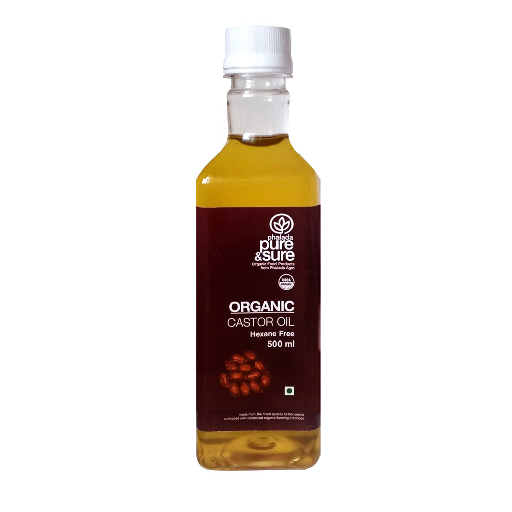 Pure & Sure Organic Castor Oil, 500 ML, Organic, Non-GMO