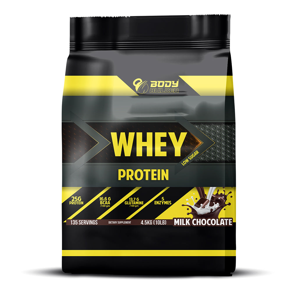 Body Builder Whey Protein, Milk Chocolate, 10 LB, 25 g of Whey Protein Per 1 Scoop