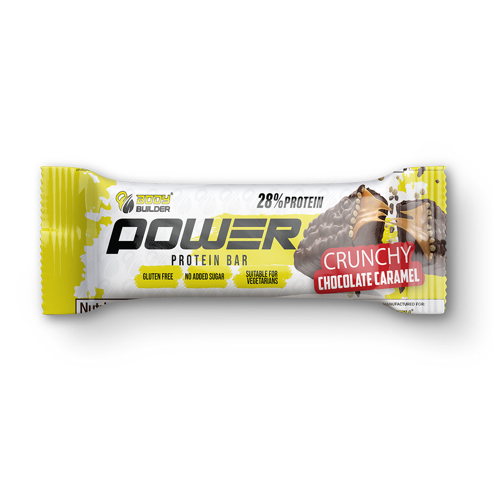Body Builder Power Protein Bar, 1 Bar, Crunchy Chocolate, No Added Sugar