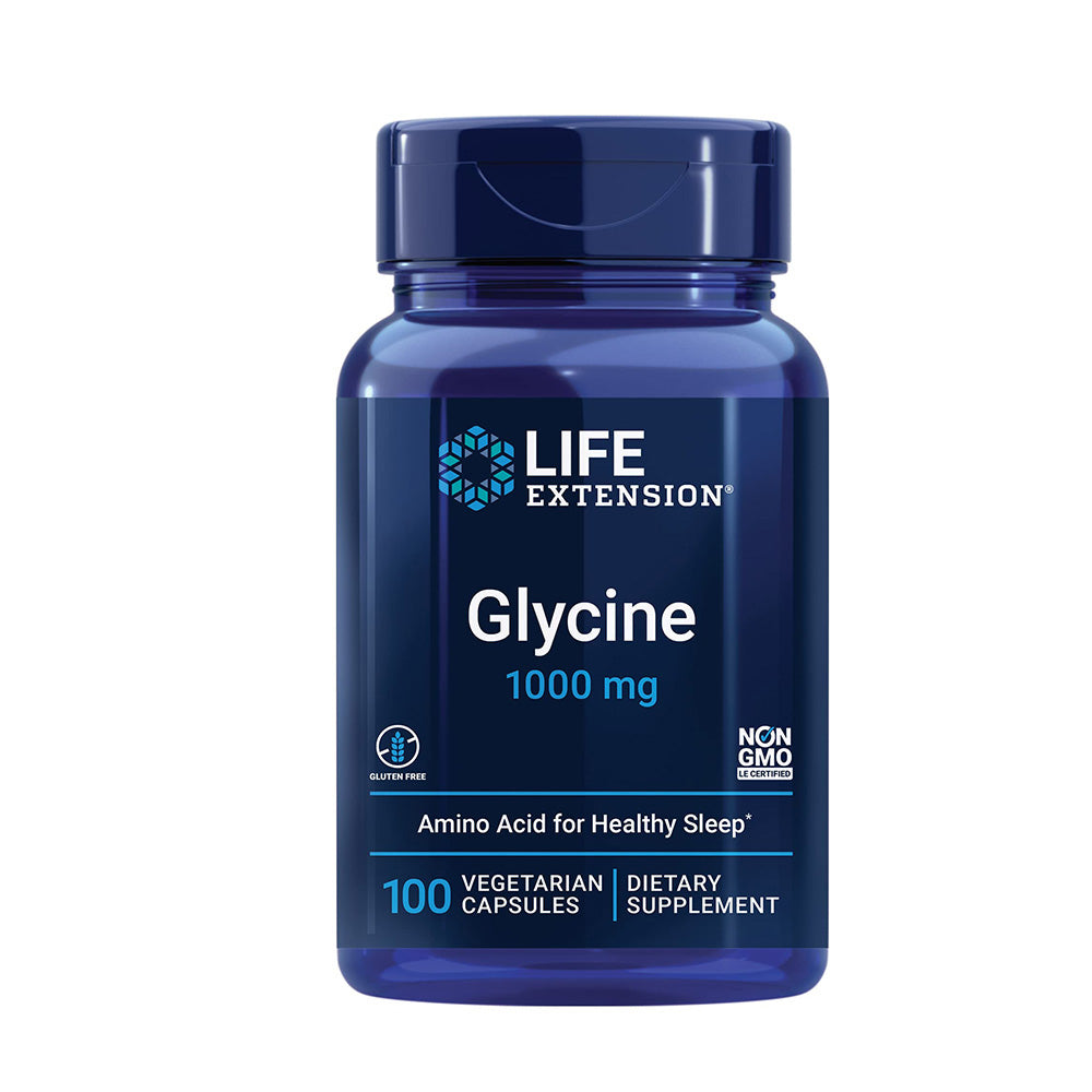 Life Extension Glycine, 100 Veggie Capsules, 1000 mg, Antioxidant, Promotes Relaxation