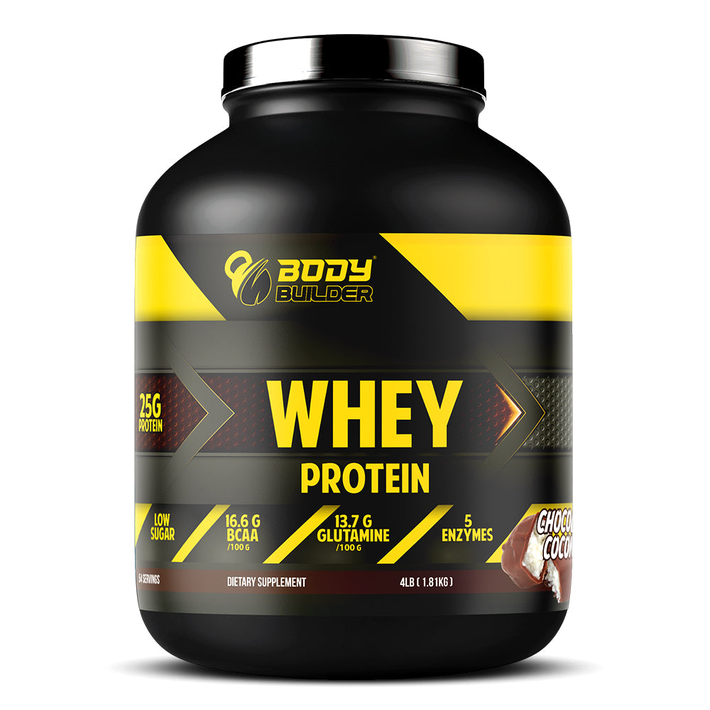 Body Builder Whey Protein,4 LB, 25 g of Whey Protein Per 1 Scoop