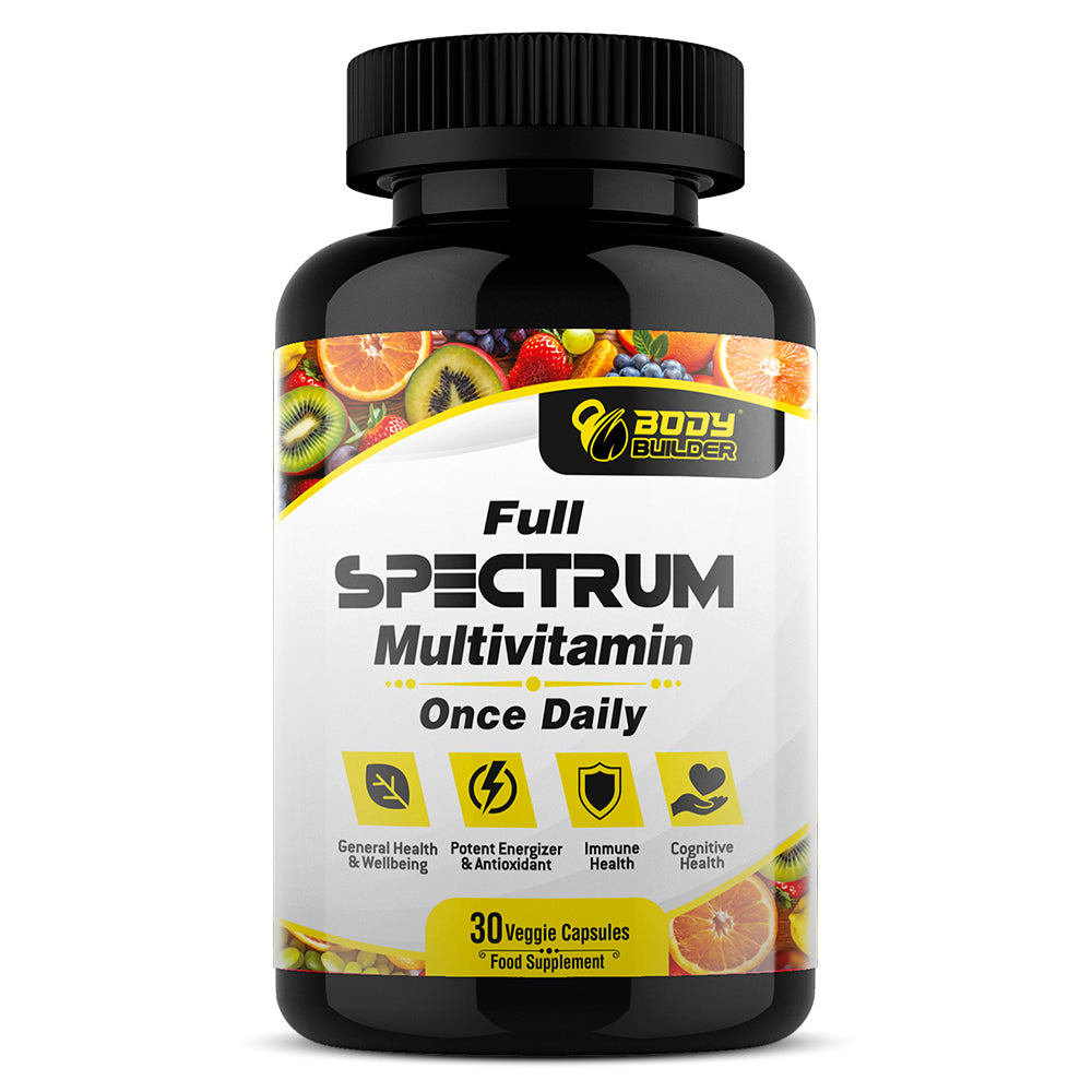 Body Builder Full Spectrum Multivitamin, 30 Veggie Capsules, Complete Wellness Support