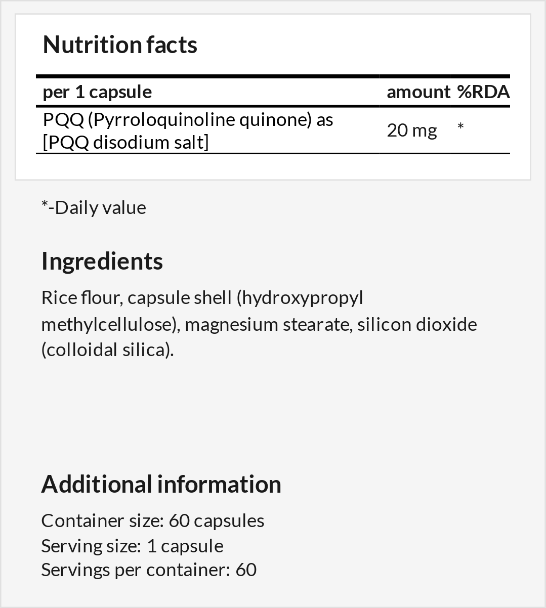 PQQ - Brain Booster & Anti-aging Supplement - nutrimarketae