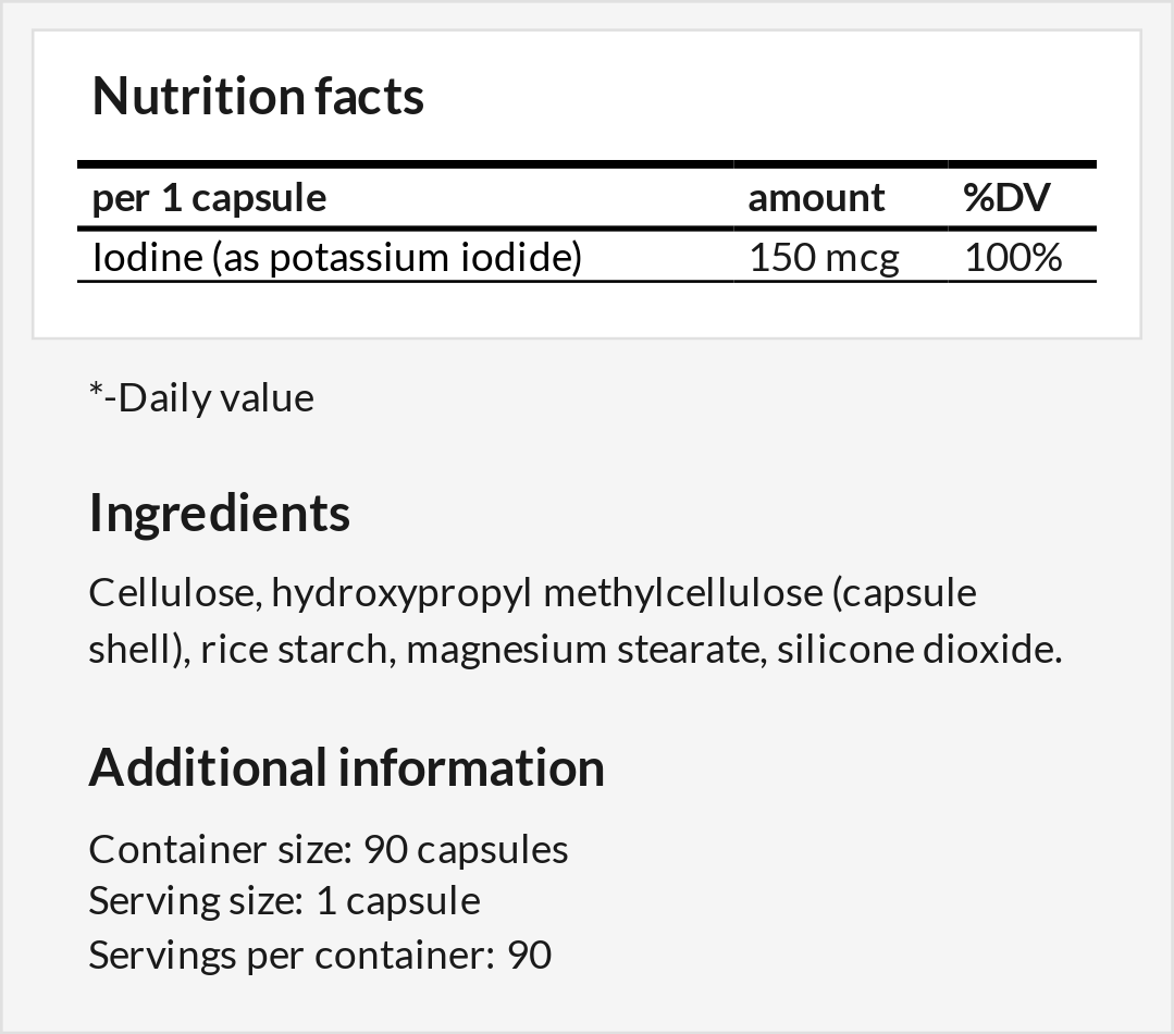 Potassium Iodide - Energy & Brain Booster - nutrimarketae