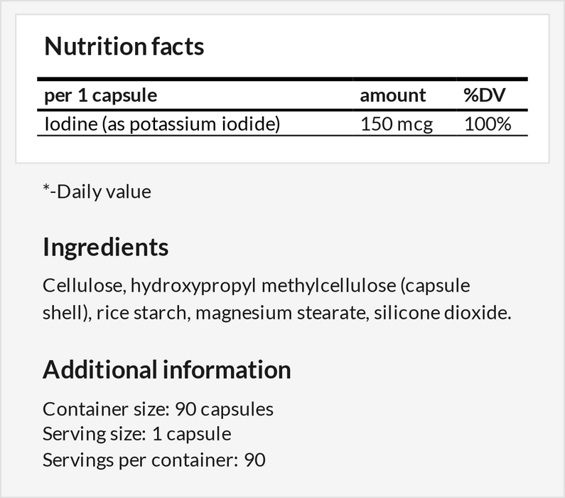 Potassium Iodide - Energy & Brain Booster - nutrimarketae