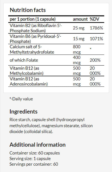 Homocysteine Control - Skin & Metabolism Supplement - nutrimarketae