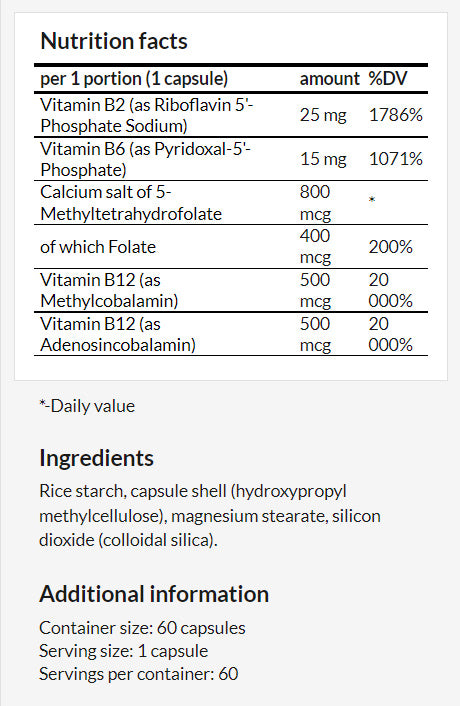 Homocysteine Control - Skin & Metabolism Supplement - nutrimarketae