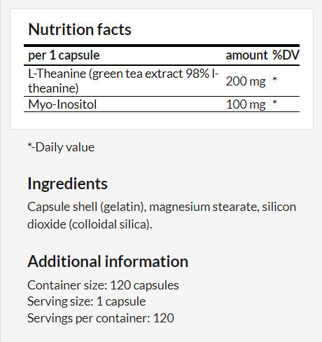 L-Theanine -  Anxierty, Sleep & Mood Solutions - nutrimarketae