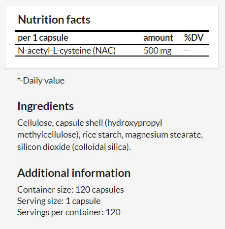 NAC - Detox & Liver Support - nutrimarketae